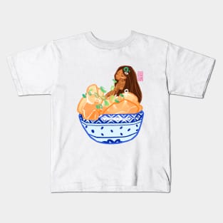 Wonton Soup Dumpling Mermaid Kids T-Shirt